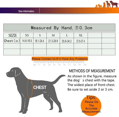 Reflective Nylon No-Pull Dog Harness and Training Leash Set Padded Durable Adjustable(XS, Orange Set)