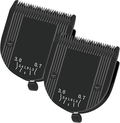 Professional Animal 5-in-1 Adjustable Blade Compatible with WAHL Arco, Bravura, Chromado, Creativa, Figura, and Motion Pet, Dog, and Horse Clippers, Replacement for WAHL-Fine (2179-301). Black-2Pcs