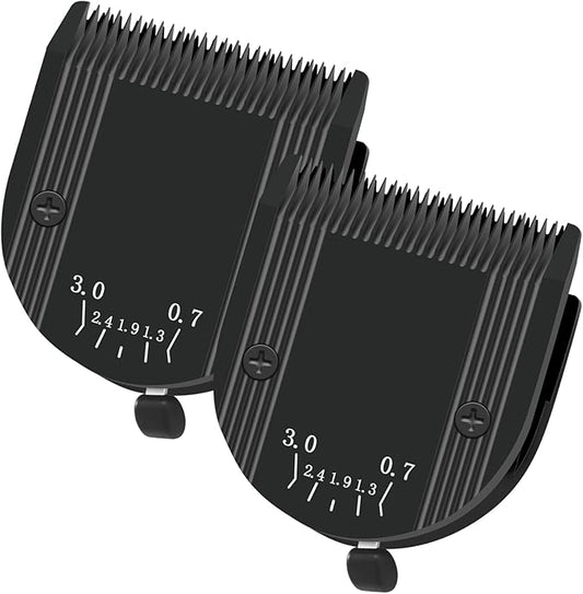 Professional Animal 5-in-1 Adjustable Blade Compatible with WAHL Arco, Bravura, Chromado, Creativa, Figura, and Motion Pet, Dog, and Horse Clippers, Replacement for WAHL-Fine (2179-301). Black-2Pcs