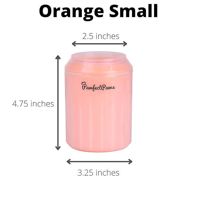 Portable Dog Paw Cleaner (Small, Orange)