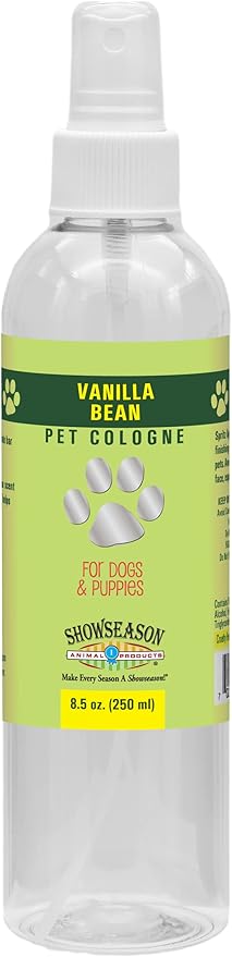Showseason® Vanilla Bean Dog Cologne 8.5 oz. | Dog Perfume Long Lasting | Deodorizing Spray