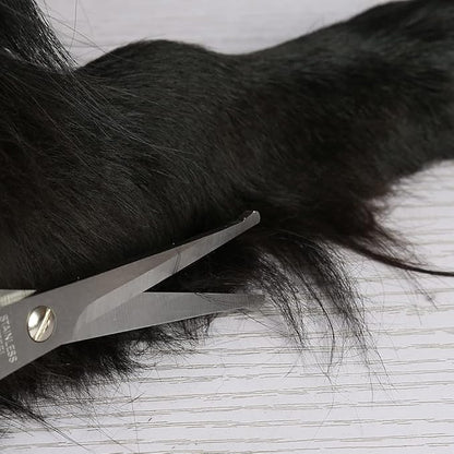 Chibuy Pet Grooming Scissors Set for Dogs & Cats with Safety Round Tips Dog Eye cut Stainless Steel Dog Grooming Scissors Kit, Home Professional Pet Grooming Tools -For Large & Small Animals