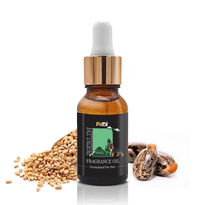 Petex Premium Pet Fragrance Oil | Ultra Premium Natural Pet Care with Dead Sea Minerals | Dog Perfume Fragrance Oil Long Lasting Scent | Natural Pet Cologne - Suitable for Dogs and Cats (Berlin)