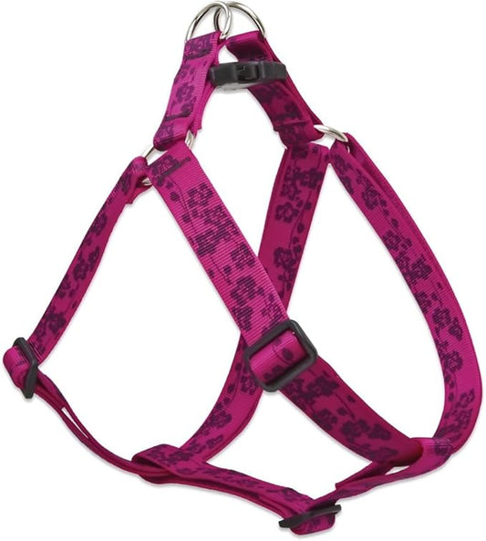 LupinePet Originals 1" Plum Blossom 24-38" Step In Harness for Large Dogs