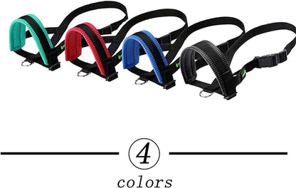 Lepark Nylon Dog Muzzle for Small,Medium,Large Dogs Prevent from Biting,Barking and Chewing,Adjustable Loop(L/Green)