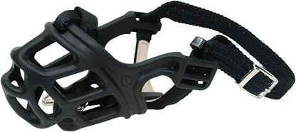 ZEUS Alpha TPR Muzzle for X-Small Dogs, Comfort Fit Design Prevents Biting, Barking and Chewing, Black