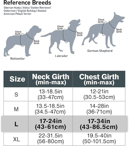 Joytale No Pull Dog Harness for Large Dogs, Reflective Pet Vest with Front Clip, Adjustable Soft Padded Harnesses with Easy Control Handle for Training and Walking, Gray, L