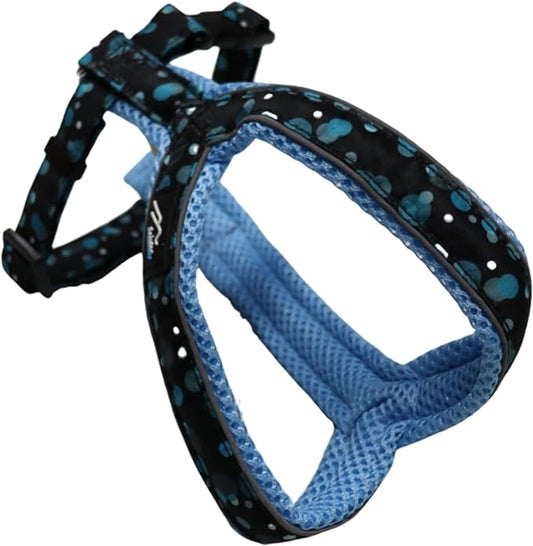 [白山:Hakusan] Y Type Mech Dog Harness Dot Made by Japanese,Comfortable, Light, Easy Put on-Off, 25- Small & Medium God, Sky Blue