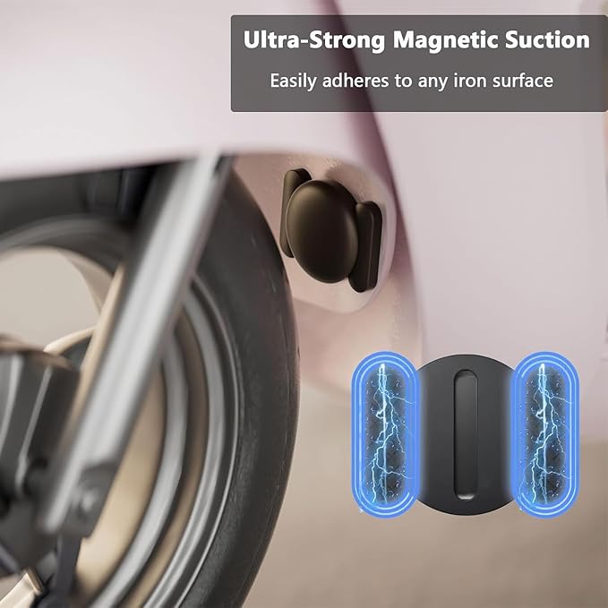 Mini GPS Tracker for Vehicles,Car GPS Tracker Work with Apple Find My(iOS Only),Full Global Coverage Location Tracker for Finding Vehicles/Person/Pets/Items,No Subscription Required (Black,1PCS)