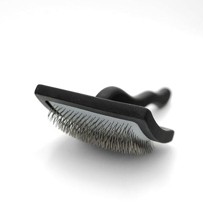 Slicker Brush for Dogs | Professional Dog Shedding Brush and Grooming Comb for Small Dog Breeds and Puppies | Ergonomic and Removes Shedding and Tangled Hair for Shiny Coat - Black