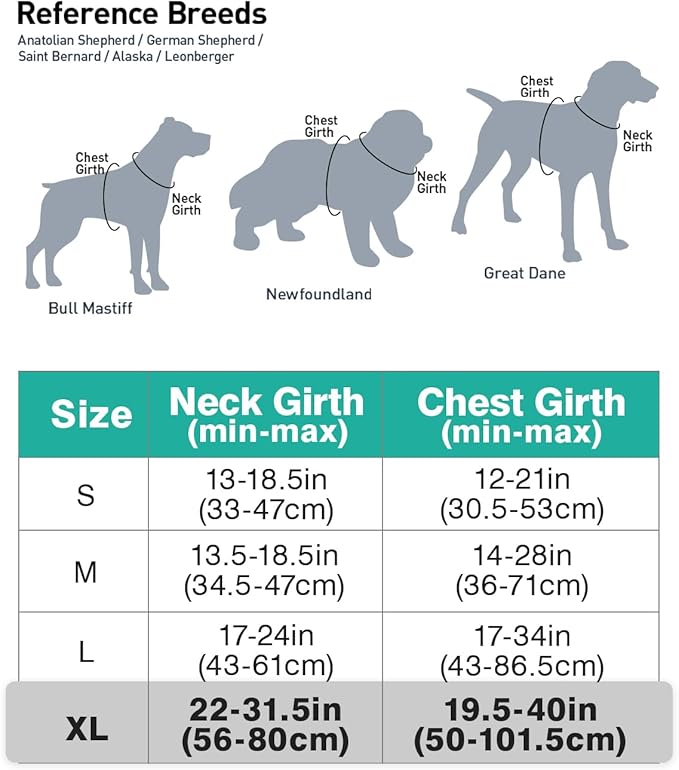 Joytale No Pull Dog Harness for Extra Large Dogs, Reflective Pet Vest with Front Clip, Adjustable Soft Padded Harnesses with Easy Control Handle for Training and Walking, Teal, XL