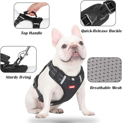 No Pull Dog Harness Reflective No Choke Pet Padded Vest Harness for Small Medium Large Dogs,Breathable Heavy Duty Dog Walking Harness with Easy Control Handle for Outdoor Training Running