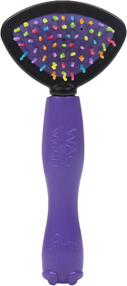 Wags & Wiggles Two-Sided Bristle and Squiggly Pin Brush for Small Dogs | Short Hair Dog Grooming Brush | Best 2-in-1 Grooming Supplies