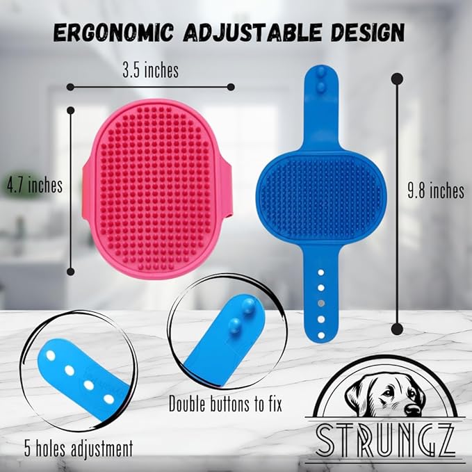 | Dog Bath Brush | 4 PCS Pet Grooming Brush | Pet Hair Removal Brush | Cat Hair Removal Brush | Dog Grooming Bath Brush | Pet Rubber Brush | Pet Silicone Brush | Dog Shampoo Brush