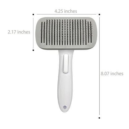 Deshedder Brush for Dogs Short Long Hair with Self Cleaning to Easy Shedding,Suitable for Cats Bunnies,Gray