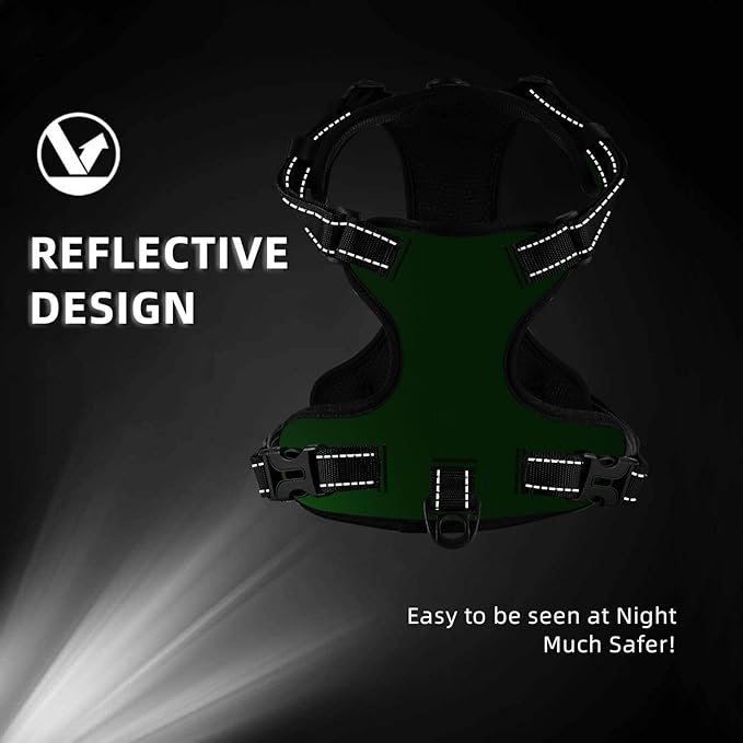Custom Pet Traction Chest Harness for Training Walking with No Pulling Tugging Choking Pressure, Customized Comfy Dog Chest Harness, Reflective Pet Harnesses Customization, LightPink, XL