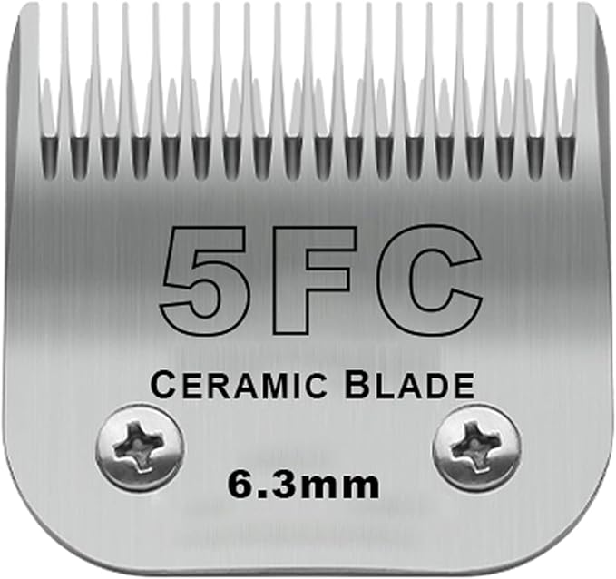 Pet Dog Grooming Clipper Blades, Made of Ceramic Blade & Stainless Steel Blade (5FC-6.3mm)