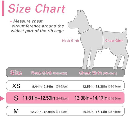 Dog Harness for Small Dogs, Small Dog Harness and Leash Set, Honeycomb Grid, Reflective Lightweight Harness & Anti-Twist Pet Lead,Dog Harness(Multi Color, Size: XS-S-M) (S, Pink)