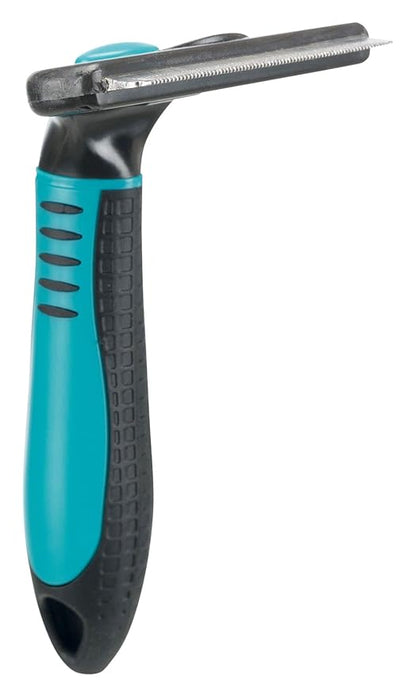 TRIXIE Pet Deshedding and Grooming Tool, Small and Medium Dogs, 3" x 6" (8x14cm)