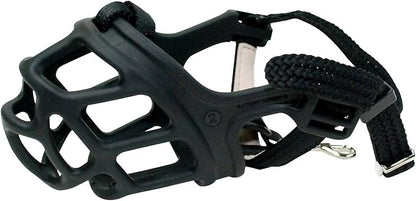 ZEUS Alpha TPR Muzzle for Small Dogs, Comfort Fit Design Prevents Biting, Barking and Chewing, Black