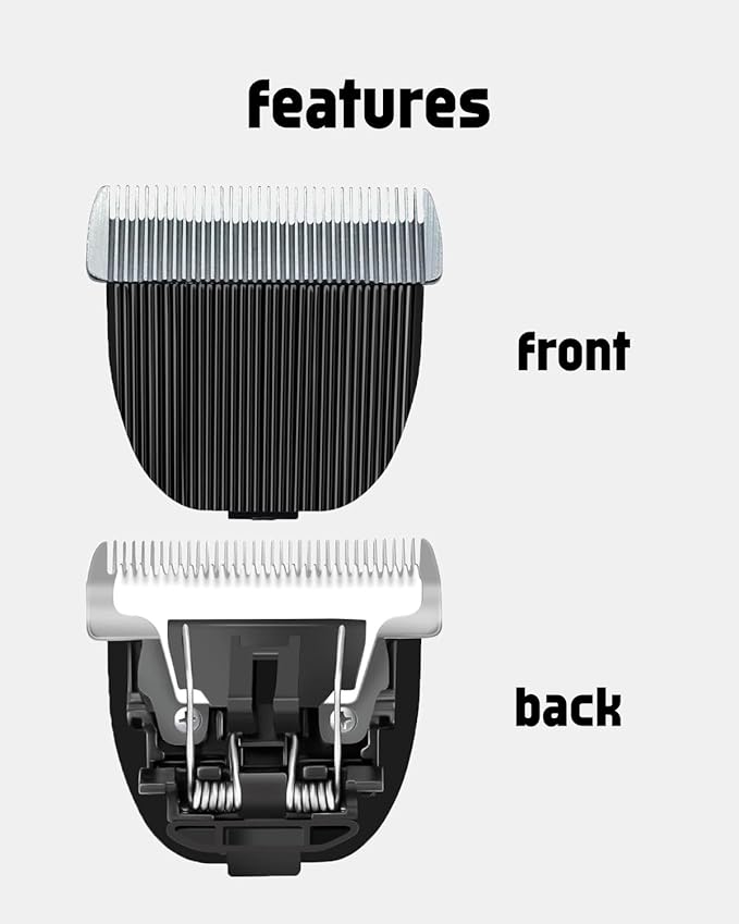 uijino Dog Clipper Blades Compatible with Highdas Clipper Blades for Highdas Dog Trimmer for Grooming, 2 Pack Dog Clipper Replacement Blades, 2 Cleaning Brush