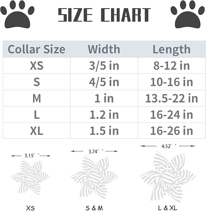 Lionet Paws Rainbow Female Dog Collar with Flower, Soft and Comfortable Adjustable LGBT Pride Collar for Dogs, Medium, Neck 13.5-22 inches