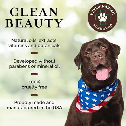6-in-1 Itch Relief Dog Shampoo with Brush - Tearless Shampoo for Dogs Cleanses, Soothes, Refreshes and Moisturizes While Offering Itch Relief, 480ml