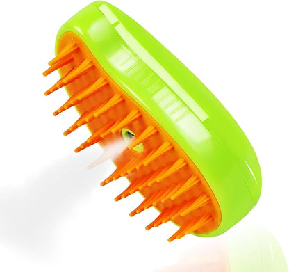 Nepfaivy Cat Steam Brush for Shedding - Steamy Cat Brush for Indoor Cats, Cat Hair Steam Brush for Massage, Spritz Defur Comb for Cats, Pet Steamer Brush for Shorted and Long Haired Dogs