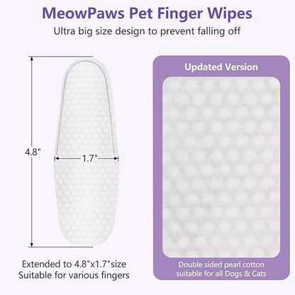 Dog Teeth Cleaning Wipes and Ear Wipes 240 Counts Gift Packaging, Pet Dental Finger Wipes for Dogs and Pet Ear Cleaner Finger Wipes, Gently Remove Ear Wax and Reduces Plaque, Freshen Breath