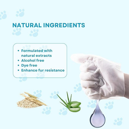 CINOKAI-Pet Cleaning Wipes - Cat Cleaning Wipes & Dog Grooming Gloves -Pet Glove Wipes for Dogs and Cats - Deodorizing Grooming Gloves (2Pack 12PCS)