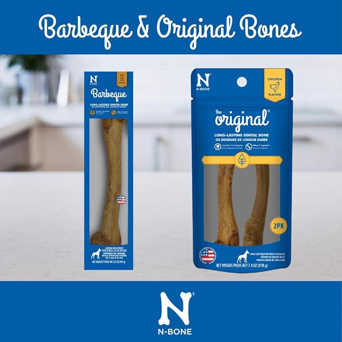 N-Bone Pupper Nutter Peanut Butter for Pets, Large 7 Inch (Pack of 4)