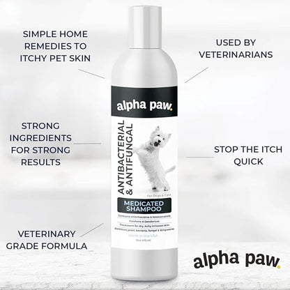 Dog Shampoo - Soothing Skin Support & Deep Deodorizing Formula for Dogs & Cats - Hot Spot Aid, Itch Relief & Dandruff Care - 16oz