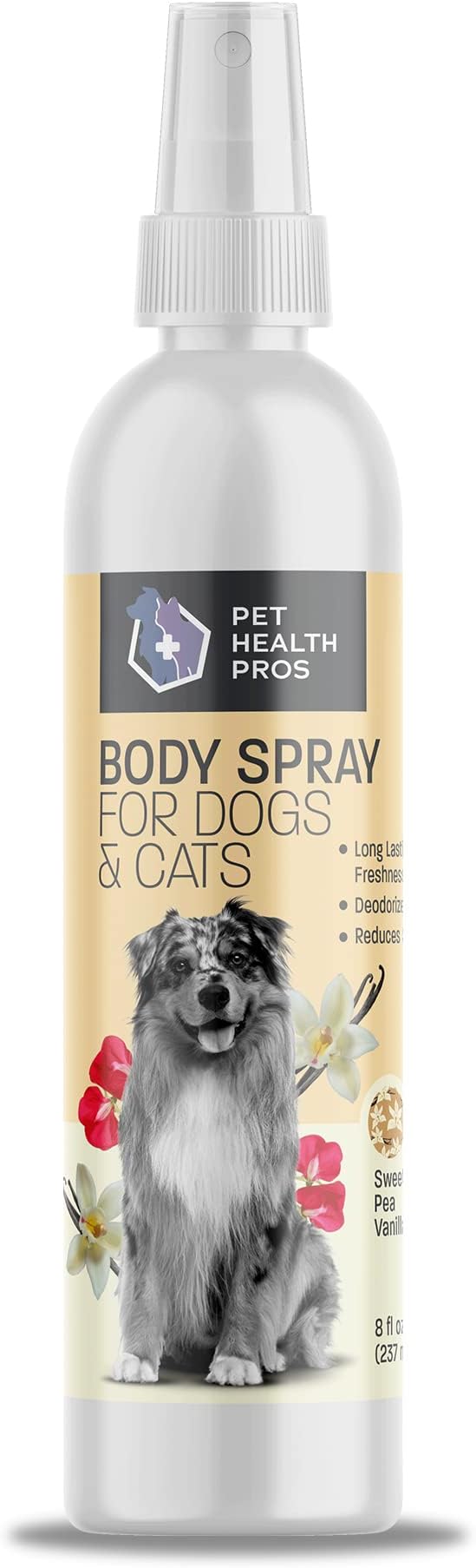 Sweet Pea Vanilla Scented Dog Deodorizing Spray for Dogs and Cats - Long Lasting Pet Cologne and Deodorizer - 8 oz