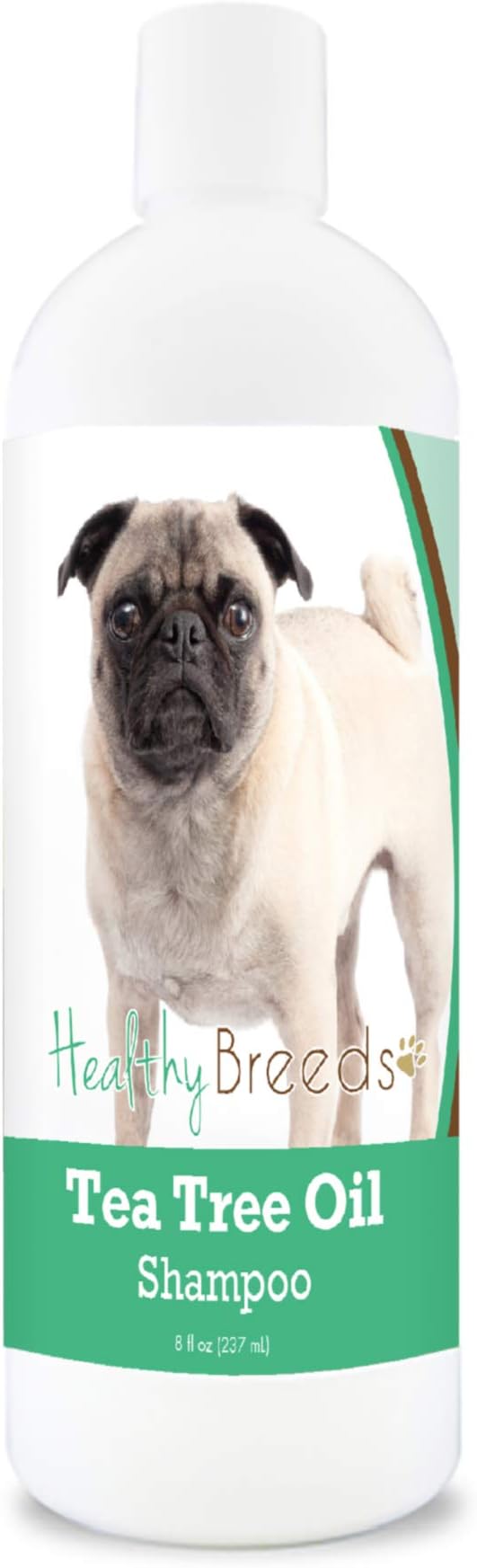 Healthy Breeds Pug Tea Tree Oil Shampoo – Formulated for Dry, Irritated Skin – Reduce Dandruff – Wintergreen Scent – 8 oz
