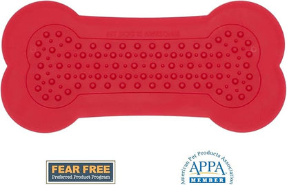 Lick Lick Pad Dog Accessories | Pet Shower Attachment | Dog Peanut Butter Lick Pad | Dog Bathing Station | Dog Bathing Supplies | Veterinarian Used | Suction to Wall | Large
