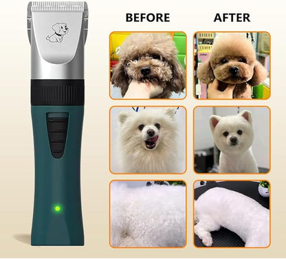 Dog Clippers for Grooming Low Noise, Rechargeable, Cordless, YSpetclp Pet Shaver for Matted Hair, Quiet Animal Trimmer Pet Hair Thick Coats Clippers, Suitable for Dogs, Cats, Rabbits and Other Pets