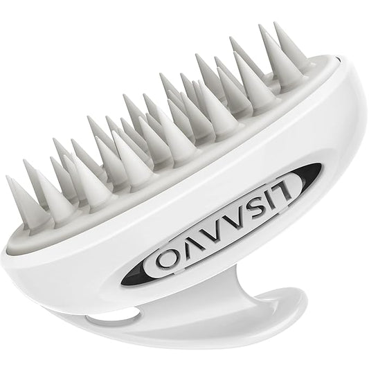 Pet Grooming Brush for Long & Short Hair Dogs Cats,Multi-Purpose Silicone Massage & Bath Brush for Pets,Promotes Shiny Coats,White
