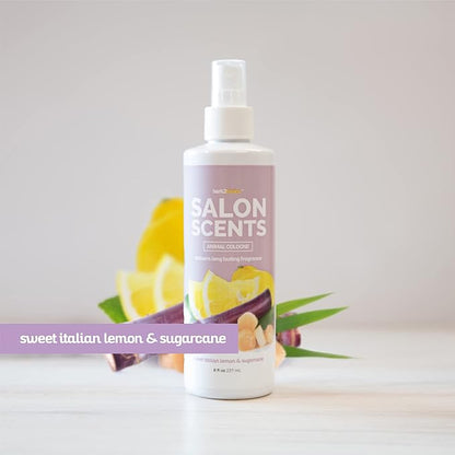 Bark2Basics Salon Scents Pet Grooming Cologne - 8 oz, Natural Professional Perfume for Dogs and Cats, Long Lasting, Deodorizing, Made in The USA (Sweet Italian Lemon)