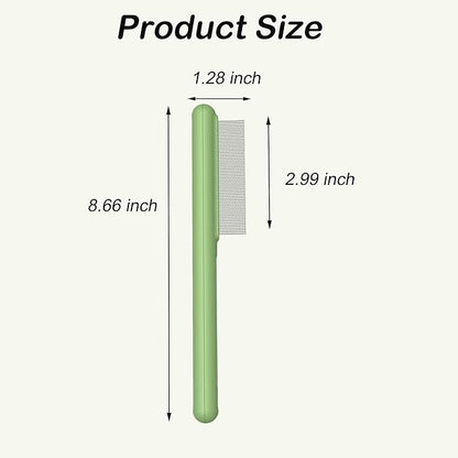 Small Dog Grooming Brush,Puppy Hair Brush for Shedding Tangles Pet Hair Removal Comb Stainless Steel Teeth Flea Comb - Perfect for Shih Tzus,Yorkies,Maltipoos,Maltese,Small Breeds (Compact teeth)