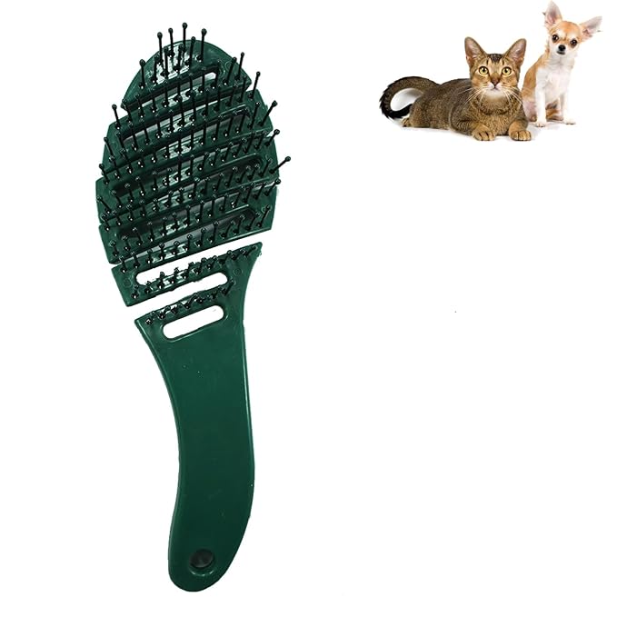 Small Dog Grooming Brush - Perfect for Shih Tzus, Yorkies, and Maltipoos - Ideal Puppy Hair Brushes for Maltese and Small Breeds (Dark Green)