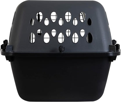 Petmate Pet Porter Dog Kennel 23", Dark Gray & Black, for Pets up to 15lbs, Made in USA