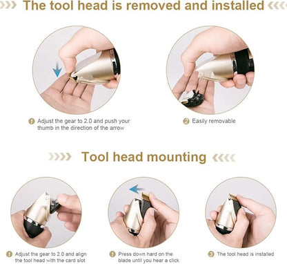 Pilarmuture Dog Grooming Clippers, Dog Hair Clipper with 4 Guard Combs, Low Noise Rechargeable Electric Cat Shaver Shears Tools for All Pets, Dog Trimmer for Grooming, Dog Shaver, Gold