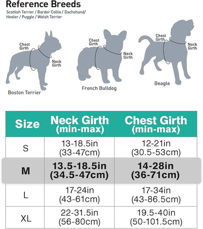 Joytale No Pull Dog Harness Medium Sized Dog, Reflective Pet Vest with Front Clip, Adjustable Soft Padded Harnesses with Easy Control Handle for Training and Walking, Teal, M