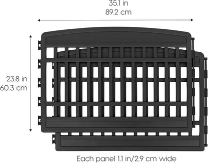 IRIS USA 24" 2-Panel Add-On Panels, Pet Dog Puppy Playpen, Foldable, Customizable, Black