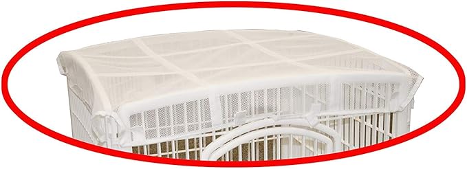 IRIS USA Dog Playpen Mesh Top, 46" x 46" Top Cover for IRIS USA 4-Panel Pet Playpen with Metal Lock (CI-604), Washable, Durable, Nylon Mesh Material, Playpen Not Included, White