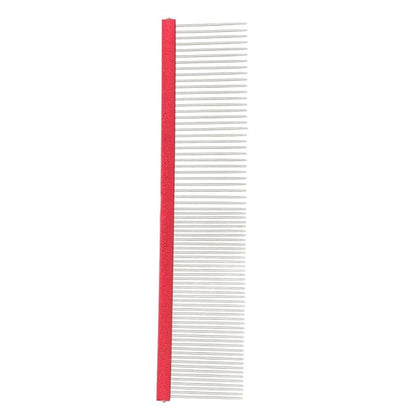 VINGVO Greyhound Comb for Dogs, Metal Dog Comb with Rounded Ends, 16cm/6.3in, Red