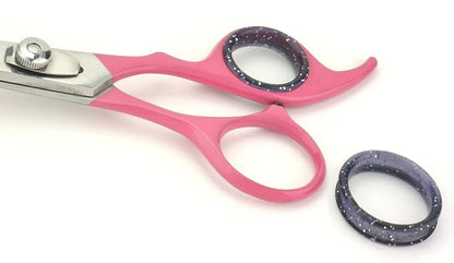 NO BUZZ Dog Clippers by SCAREDY CUT, + TINY TRIM Safety Scissor. A Silent Low Noise Pet Grooming Clipper, Right Handed Pink