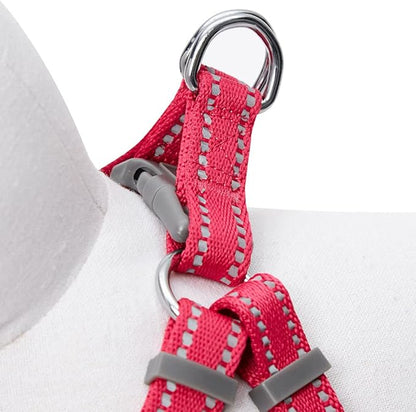 Blueberry Pet Essentials Pastel Color Reflective Dog Harness Vest, Chest Girth 17.5" - 21", Very Berry, Small, Adjustable Harnesses for Dogs