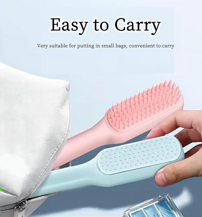 Scalable Small Grooming Dog Brush, Puppy Massaging Hair Brush, for Small Dogs Cats Rabbits of All Hair Types (Pink)