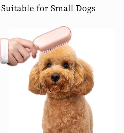 Scalable Small Grooming Dog Brush, Puppy Massaging Hair Brush, for Small Dogs Cats Rabbits of All Hair Types (Pink)